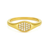 Sofie signet ring med zirkonia