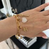 Charm link armbånd