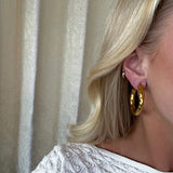 Joanna large chunky øreringe hamret look