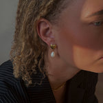 Asta chunky love øreringe med ferskvandsperler