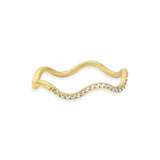 Mia soft fine wave ring med zirkonia