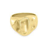 Ophelia signet ring i hamret look