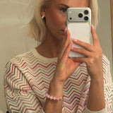 Mila Armbånd med Rosa Sten