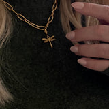 Charms golden dragonfly