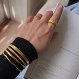 Vivienne rustik chunky ring med zirkonia