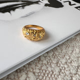 Vivienne rustik chunky ring med zirkonia