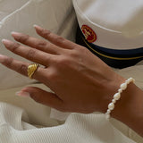 Lara wave dome ring