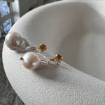 Elisa øreringe med ferskvandsperler og zirkonia