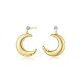 Calyra Øreringe med Stor Måne