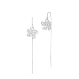 Svala hvidguld blomst kæde øreringe