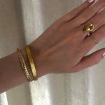 Juliet flad panser facet armbånd 5 mm