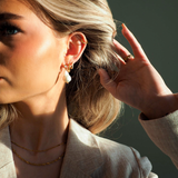 Elisa Øreringe med Ferskvandsperler Og Zirkonia