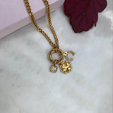 Charm diamond cut u. lås