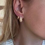 Athene dråbe øreringe med farvede zirkonia