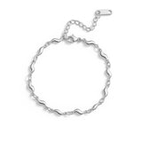 Evelyne hvidguld wave armbånd