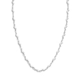 Evelyne hvidguld wave halskæde