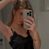 Titania halskæde med hamret måne vedhæng