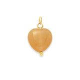 Charm golden sun heart u. lås