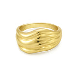 Helena wave dome ring