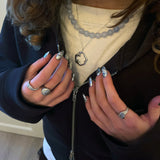 Moon Drip hvidguld ring