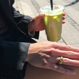 Vivienne rustik chunky ring med zirkonia