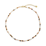 Juniper Halskæde med Gyldne Sten