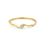 Kylie elegant flow ring med zirkonia