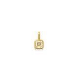 Charm diamond cut u. lås