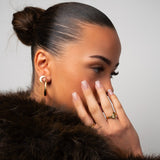 Luna Øreringe med Kæde