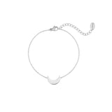 Thea hvidguld armbånd med blank måne