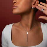 Moon Drip Hvidguld Ring