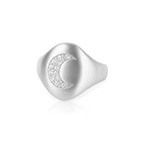 Moon Drip hvidguld ring