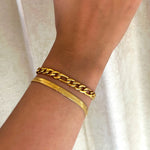 Cora flad slange armbånd 4mm