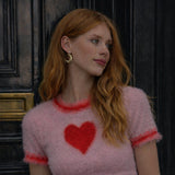 Calyra Hvidguld Øreringe med Stor Måne