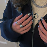 Moon Drip hvidguld ring