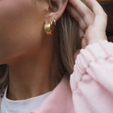 Nadia Refined Chunky Øreringe Hamret