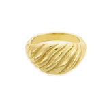 Lara wave dome ring