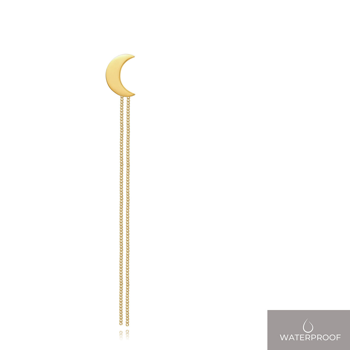 Luna øreringe med kæde
