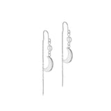 Calia Hvidguld Øreringe med Måne og Perle