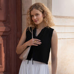 Poppy øreringe med sten og ferskvandsperler