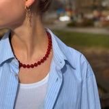 Ellie Halskæde med Rød Jade