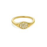Sofie signet ring med zirkonia