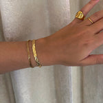 Dione fladt slange armbånd med mønster