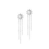 Aurora sun øreringe hvidguld