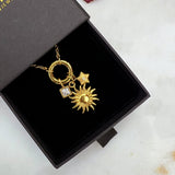 Charm diamond cut u. lås