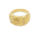 Vivienne rustik chunky ring med zirkonia