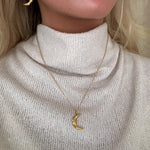 Titania halskæde med hamret look vedhæng